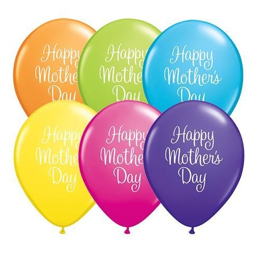 28cm Round Latex Tropical Assortment Mother's Day Classy Script #13830 - Pack of 50 TEMPORARILY UNAVAILABLE