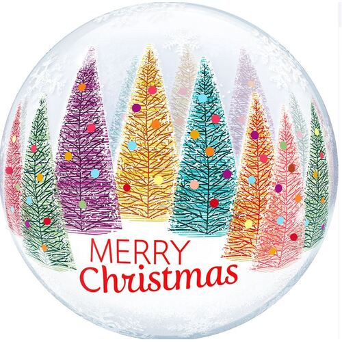 56cm Single Bubble Christmas Trees & Snowflakes #14839 - Each 