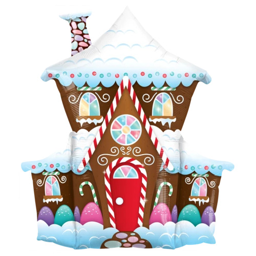 93cm Shape Foil Decorated Gingerbread House #14945 - Each (Pkgd.)