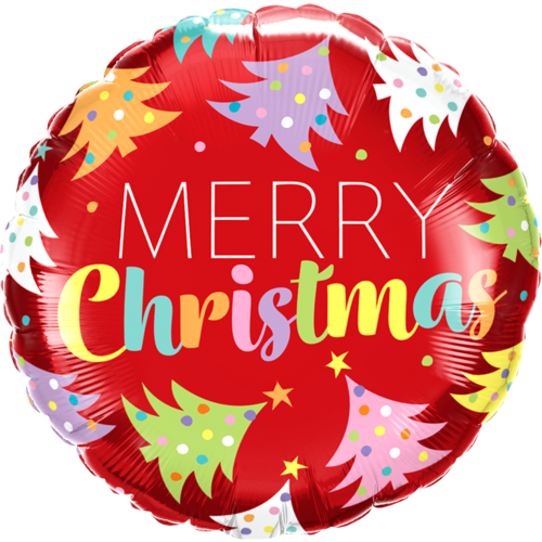 45cm Round Foil Christmas Tree Red #15025 - Each (Pkgd.) TEMPORARILY UNAVAILABLE