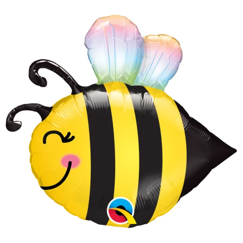 Mini Shape Mini Sweet Bee Foil Balloon 35cm ##16212AF - Each (Inflated, supplied air-filled on stick)