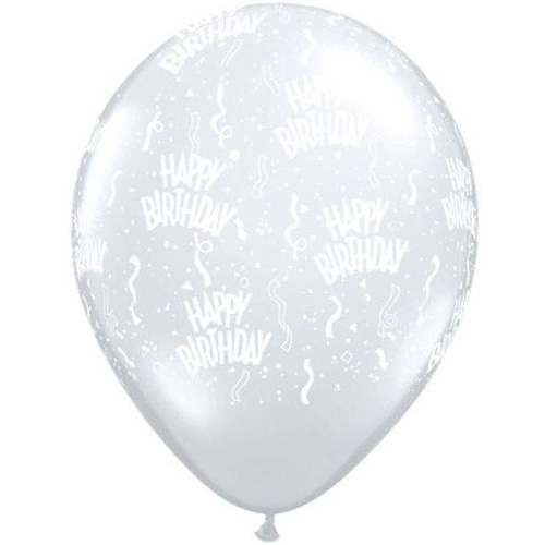 12cm Round Diamond Clear Birthday-A-Round #16370 - Pack of 100 TEMPORARILY UNAVAILABLE