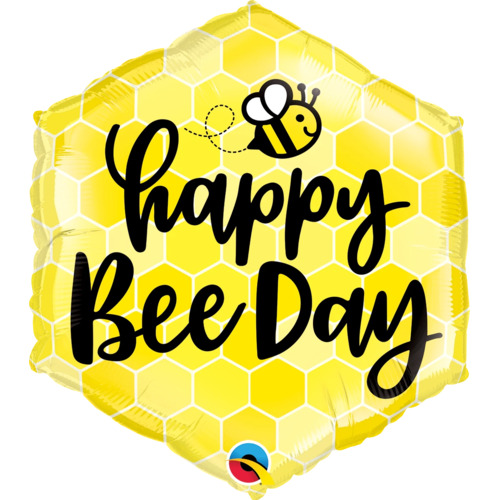 51cm Hexagon Foil Happy Bee Day #16433 - Each (Pkgd.) 