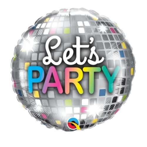 45cm Round Foil Let's Party Disco Ball #16446 - Each (Pkgd.) TEMPORARILY UNAVAILABLE