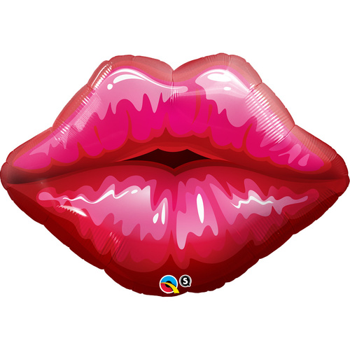 Shape Foil Big Red Kissey Lips 75cm SW #16451 - Each (Pkgd.) 