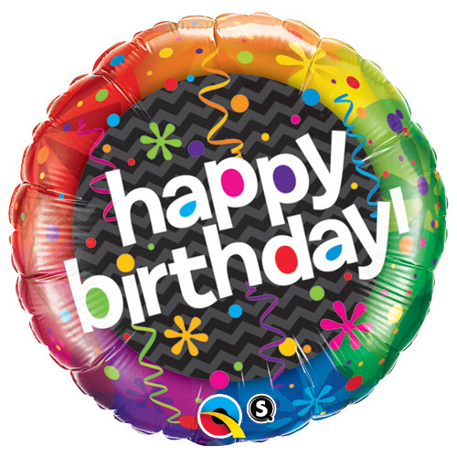 45cm Round Foil Birthday Dazzling Party #16666 - Each (Pkgd.) TEMPORARILY UNAVAILABLE