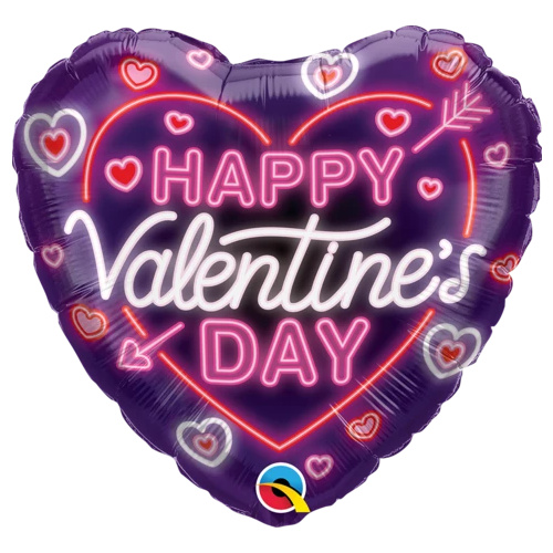 45cm Heart Valentine's Day Neon Glow #16800 - Each (Pkgd.) TEMPORARILY UNAVAILABLE