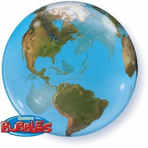 56cm Single Bubble Planet Earth #16871 - Each TEMPORARILY UNAVAILABLE
