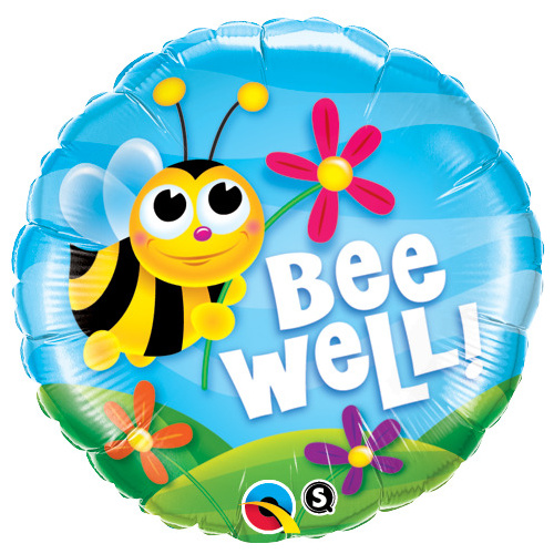 DISC 45cm Round Foil Bee Well! Flowers #16998 - Each (Pkgd.) 