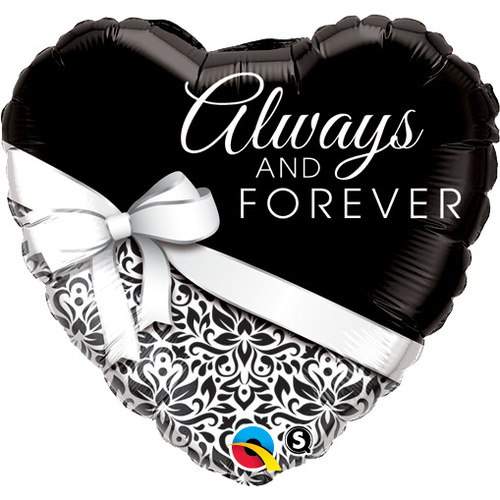 DISC 45cm Heart Foil Always And Forever #17084 - Each (Pkgd.) 