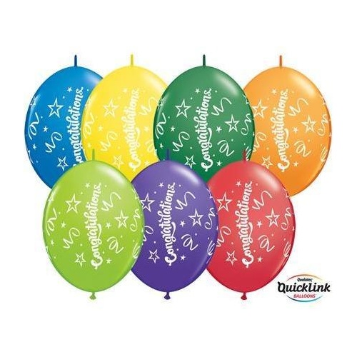 30cm Quick Link Carnival Assorted Congratulations #17340 - Pack of 50 SPECIAL ORDER ITEM