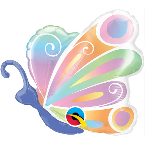 Mini Shape Beautiful Butterfly 35cm Foil Balloon #17423AF - Each (Inflated, supplied air-filled on stick)