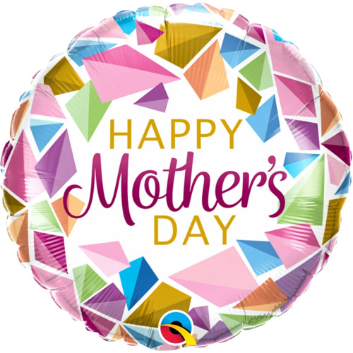 45cm Round Foil Mother's Day Colourful Gems #17533 - Each (Pkgd.)