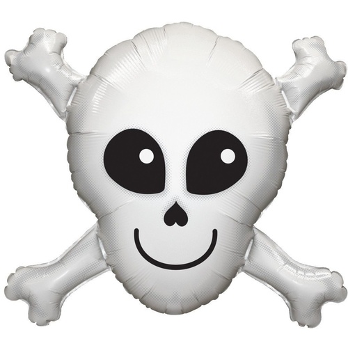 DISC 81cm Shape Foil Happy Skull #17623 - Each (Pkgd.)