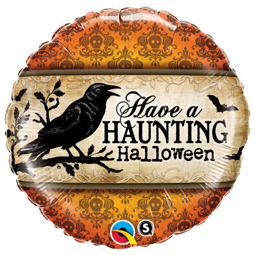 DISC 45cm Round Foil Have A Haunting Halloween #18412 - Each (Pkgd.)