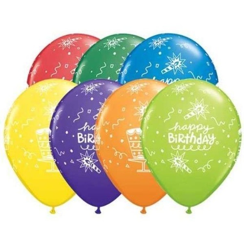 28cm Round Carnival Assorted Birthday Cake & Candle #1883825 - Pack of 25 
