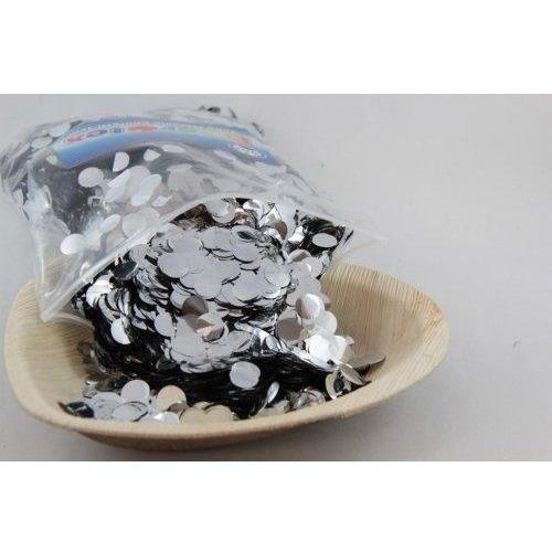 Confetti 1cm Metallic Silver 250 grams #204602 - Resealable Bag TEMPORARILY UNAVAILABLE