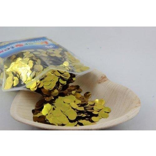 Confetti 1cm Metallic Gold 250 grams #204603 - Resealable Bag 