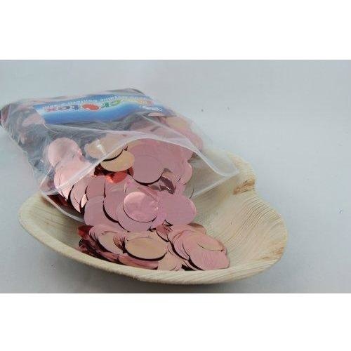 Confetti 2.3cm Metallic Rose Gold 250 grams #204624 - Resealable Bag