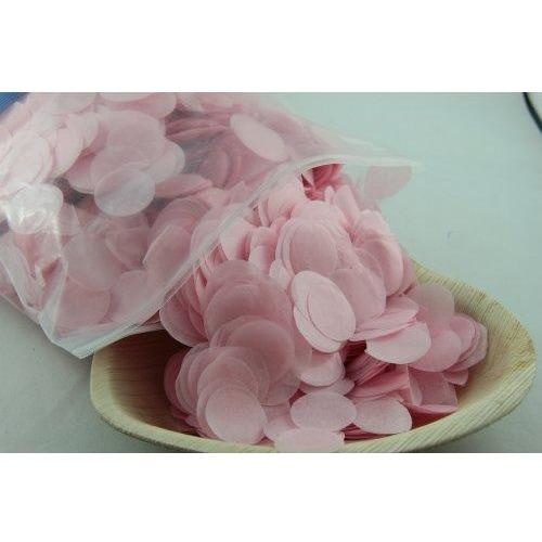 Confetti 2.3cm Tissue Light Pink 250 grams #204674 - Resealable Bag TEMPORARILY UNAVAILABLE