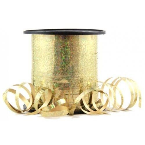 Ribbon Curling Holographic Gold 225 metres long x 5mm wide #205242 - Each  TEMPORARILY UNAVAILABLE