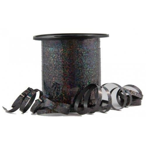 Ribbon Curling Holographic Black 225 metres long x 5mm wide #205243 - Each 