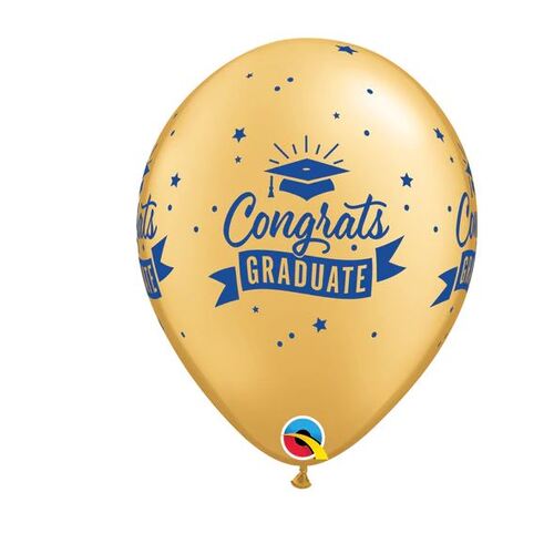 28cm Round Gold Congrats Graduate Banner #21538 - Pack of 50