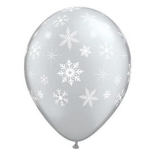 40cm Round Silver Snowflakes & Sparkles-A-Round #21584 - Pack Of 50 SPECIAL ORDER ITEM