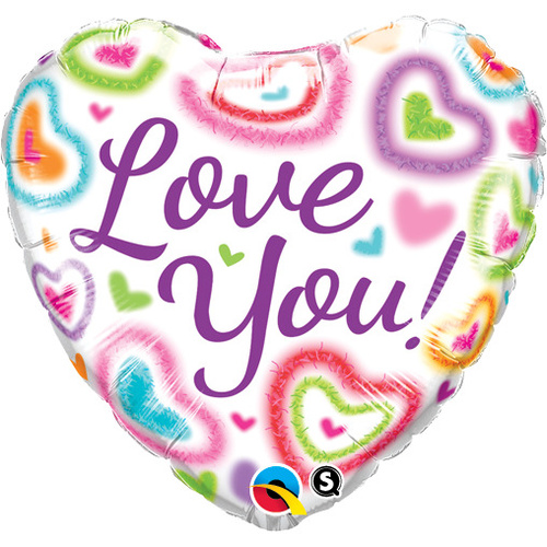DISC Heart Love You! Fuzzy Hearts #21805 - Each (Pkgd.) 