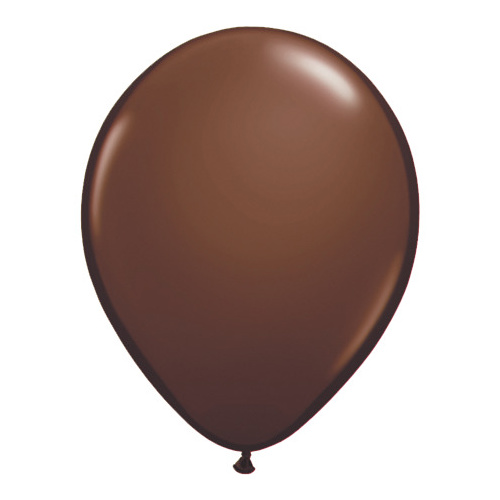 40cm Round Chocolate Brown Qualatex Plain Latex #21863 - Pack of 50 