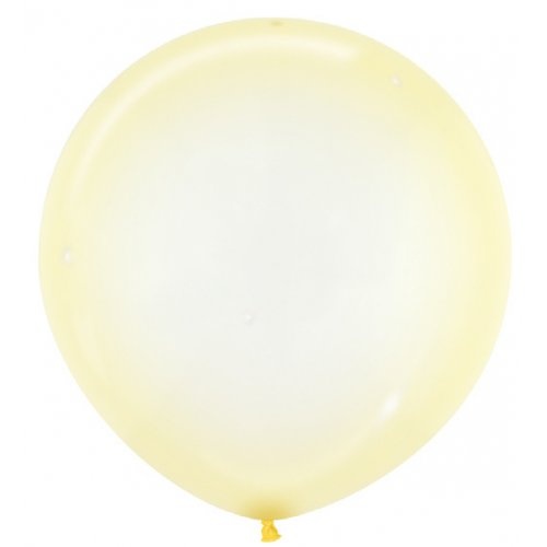 60cm Crystal Pastel Yellow (321) Sempertex Latex Balloons #222673 - Pack of 3