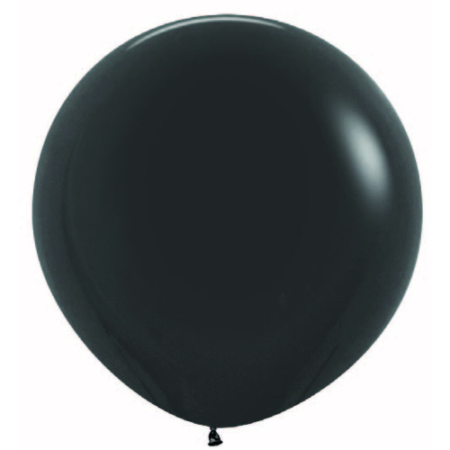90cm Fashion Black (080) Sempertex Latex Balloons #222709 - Pack of 3 