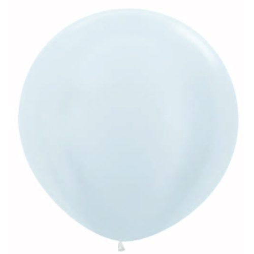 90cm Satin White (405) Sempertex Latex Balloons #222720 - Pack of 3 