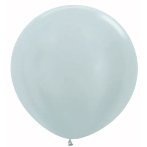 90cm Satin Silver (481) Sempertex Latex Balloons #222721 - Pack of 3