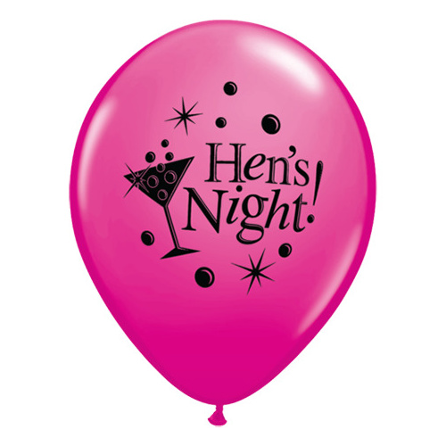 28cm Round Wild Berry Hen's Night Bubbly #22337 - Pack of 50 TEMPORARILY UNAVAILABLE 