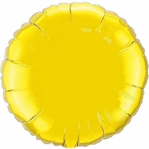 45cm Round Citrine Yellow Plain Foil #22637 - Each (Unpkgd.)