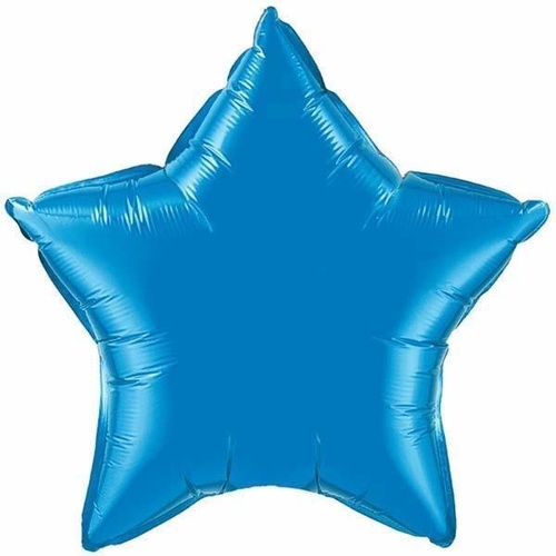10cm Star Sapphire Blue Plain Foil Balloon #22849 - Each (Unpackaged, Requires air inflation, heat sealing) 