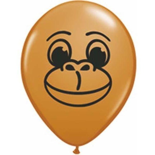 12cm Round Mocha Brown Monkey Face #22905 - Pack of 100