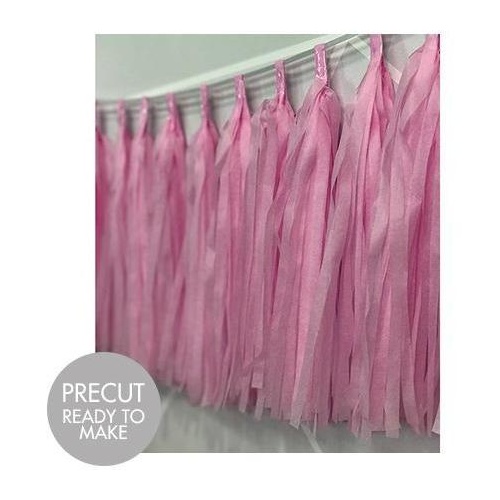 Tassels Tissue 30cm Pre-Cut Light Pink #22TTLPK - Pack of 15 TEMPORARILY UNAVAILABLE