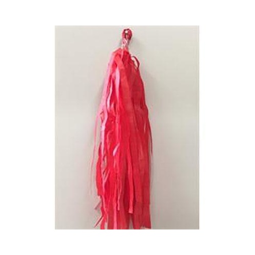 Tassels Tissue 30cm Pre-Cut Red #22TTRED - Pack of 16 