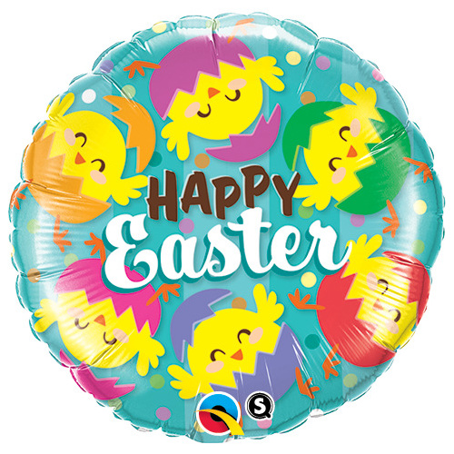 DISC 45cm Round Foil Happy Easter Hatched Chicks #24013 - Each (Pkgd.)TEMPORARILY UNAVAILABLE