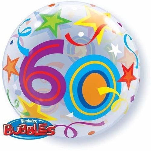 DISC 56cm Single Bubble 60 Brilliant Stars #24172 - Each TEMPORARILY UNAVAILABLE