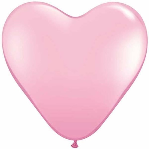 38cm Heart Pink Qualatex Plain Latex #24693 - Pack of 50 SPECIAL ORDER ITEM
