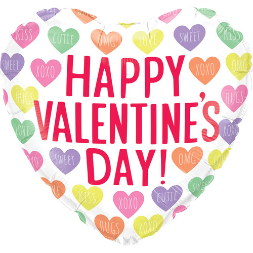 45cm Heart Valentine's Conversation Heart #24731 - Each (Pkgd.)