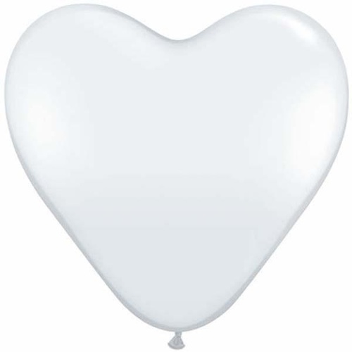 38cm Heart Diamond Clear Qualatex Plain Latex #25206 - Pack of 50 SPECIAL ORDER ITEM - TEMPORARILY UNAVAILABLE