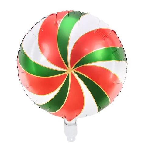 35cm Foil Balloon Round Candy Swirl Mix #2526107000 - Each (Pkgd.) TEMPORARILY UNAVAILABLE