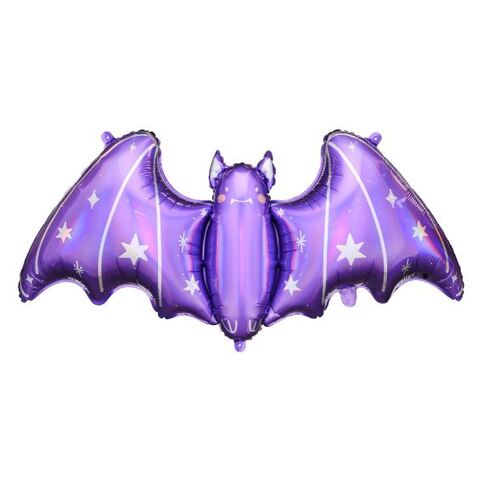 96cm Shape Foil Balloon Purple Bat #2526146 - Each (Pkgd.)