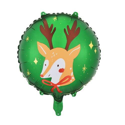 45cm Round Reindeer Foil Balloon #2526155 - Each (Pkgd.)