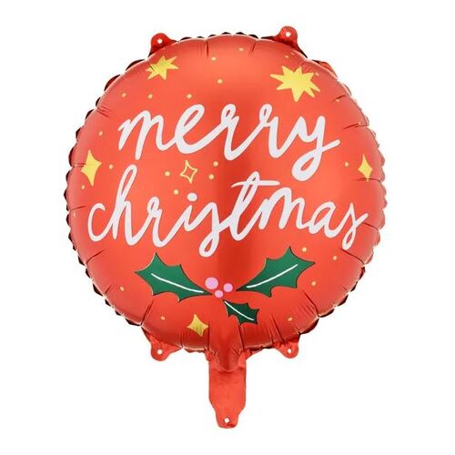 45cm Round Merry Christmas Foil Balloon #2526156 - Each (Pkgd.)