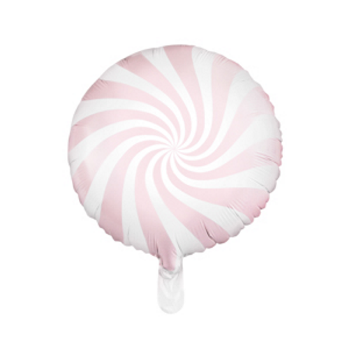 35cm Foil Balloon Candy Round Swirl Pastel Pink #252620081 - Each (Pkgd.) 